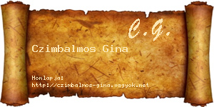 Czimbalmos Gina névjegykártya